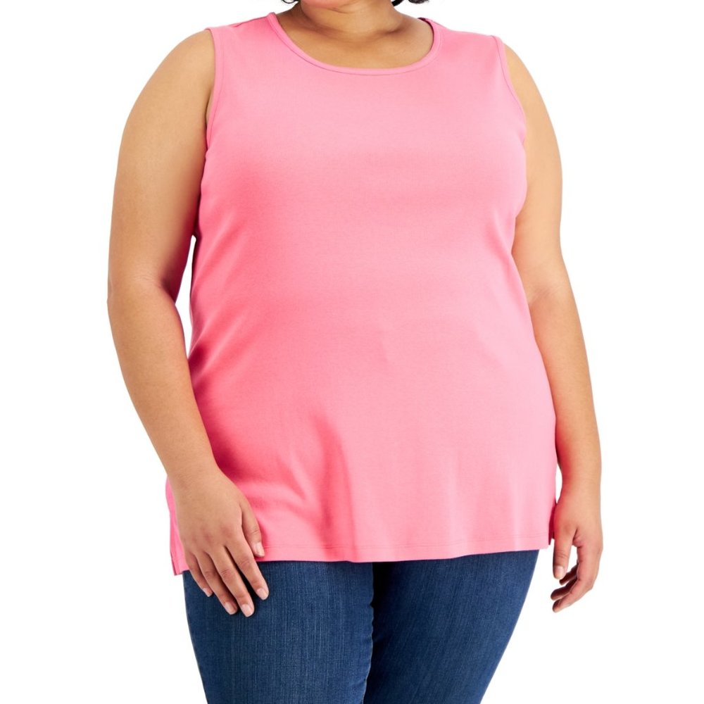 Karen Scott Plus Size Cotton Tank Top